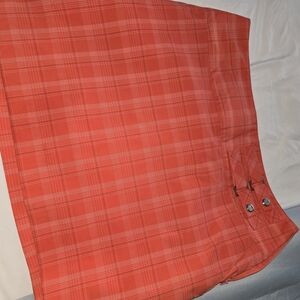 Izod Coral Plaid Skirt